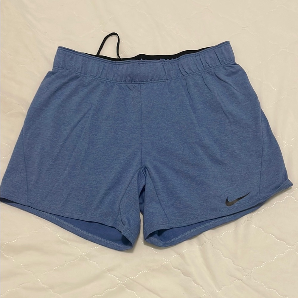 Nike Blue Athletic Shorts with Elastic Waistband